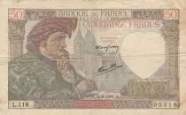 Frankreich 50 Francs Jacques Coeur - 11-09-1941 - Serial L.116