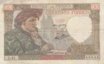 Frankreich 50 Francs Jacques Coeur - 13-02-1941 Serial U.41
