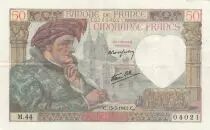 Frankreich 50 Francs Jacques Coeur - 13-03-1941 - Serial M.44 - VF