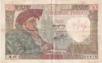 Frankreich 50 Francs Jacques Coeur - 13-03-1941 - Serial M.46 - P.93