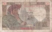 Frankreich 50 Francs Jacques Coeur - 13-06-1940 - Serial C.3 - VG to F - P.93