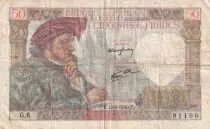 Frankreich 50 Francs Jacques Coeur - 13-06-1940 - Serial G.6 - P.93
