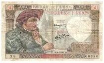 Frankreich 50 Francs Jacques Coeur - 13-06-1940 - Serial X.8-00380 - F.19.01