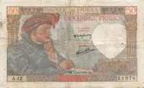 Frankreich 50 Francs Jacques Coeur - 13-06-1940 Serial A.12 - F+