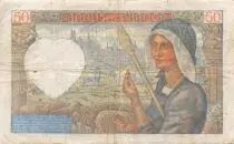 Frankreich 50 Francs Jacques Coeur - 13-06-1940 Serial A.12 - F+