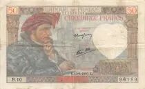 Frankreich 50 Francs Jacques Coeur - 13-06-1940 Serial B.10 - F