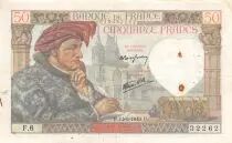 Frankreich 50 Francs Jacques Coeur - 13-06-1940 Serial F.6 - VF