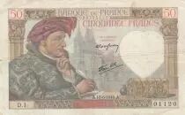 Frankreich 50 Francs Jacques Coeur - 13-06-1940 Serial V.1 - F
