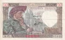 Frankreich 50 Francs Jacques Coeur - 15-05-1942 - Serial G.171