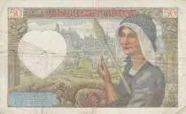 Frankreich 50 Francs Jacques Coeur - 15-05-1942 Serial B.170 - F+