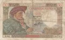 Frankreich 50 Francs Jacques Coeur - 17-07-1941 - Serial E.94
