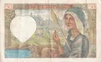 Frankreich 50 Francs Jacques Coeur - 17-07-1941- Serial N.93 - VF - P.93