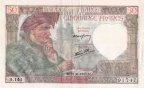 Frankreich 50 Francs Jacques Coeur - 20-11-1941- Serial A.141