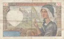Frankreich 50 Francs Jacques Coeur - 26-01-1940 Serial T.17 - F+