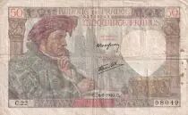 Frankreich 50 Francs Jacques Coeur - 26-09-1940 - Serial C.22 - F - P.93