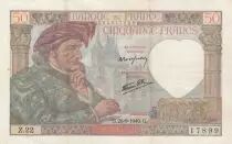 Frankreich 50 Francs Jacques Coeur - 26-09-1940 - Serial Z.22 - VF