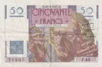 Frankreich 50 Francs Le Verrier - 20-03-1947 - Serial F.46