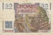 Frankreich 50 Francs Leverrier - 08-04-1948 - Serial V.109