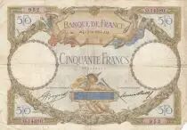 Frankreich 50 Francs Luc Olivier Merson modified - 12-10-1933 - Serial O.14380
