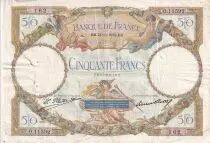 Frankreich 50 Francs Luc Olivier Merson modified - 24-11-1932 - Serial O.11592 - Fay.16.03