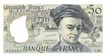 Frankreich 50 Francs Quentin de la Tour - 1987 Serial C.47 - aUNC