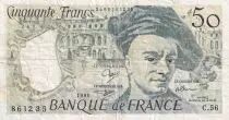 Frankreich 50 Francs Quentin de la Tour - 1990 -  Serial C.56