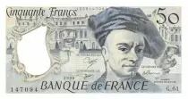 Frankreich 50 Francs Quentin de la Tour - 1990 Serial G.61 - XF+