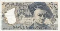 Frankreich 50 Francs Quentin de la Tour - Serial N.4 - 1977 - P152a
