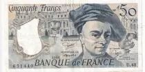 Frankreich 50 Francs Quentin de la Tour - Serial U.40 - 1984 - P152b