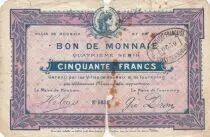 Frankreich 50 Francs Roubaix-Tourcoing -  ND (1914-1918 ) - Serial 5038 - WWI