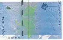 Frankreich 50 Francs Saint-Exupery - 1992 - Error note Blue version - L.002977578