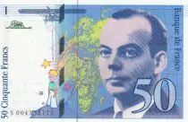 Frankreich 50 Francs Saint-Exup&eacute;ry - 1992 - Serial S004