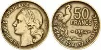Frankreich 50 Francs Woman head - 1954