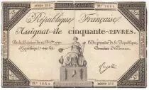 Frankreich 50 Livres France seated - 14-12-1792 - Sign. Fayolle - F