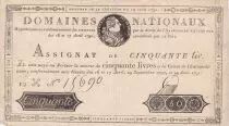 Frankreich 50 Livres Louis XVI - 19-06-1791 - Sign.. Darnaud