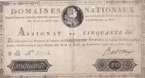 Frankreich 50 Livres Louis XVI - 19-06-1791 - Sign.. Pradeaux