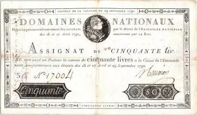 Frankreich 50 Livres Louis XVI - 29/09/1790
