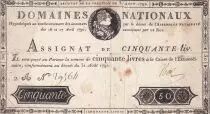 Frankreich 50 Livres Louis XVI - 31-08-1792 - Serial 2 A