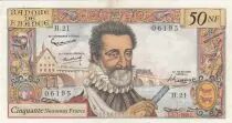 Frankreich 50 NF - Henri IV - 02-07-1959  - Serial H.21