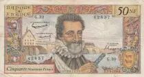 Frankreich 50 NF - Henri IV - 03-09-1959 - Serial G.30