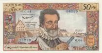 Frankreich 50 NF - Henri IV - 06-07-1961 - Serial O.64
