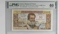 Frankreich 50 NF on 5000 Francs - Henri IV - 05-03-1959 - Serial S.100 - PMG 40