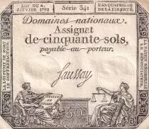 Frankreich 50 Sols Liberty and Justice (04-01-1792) - French Revolution - Serial 341