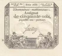Frankreich 50 Sols Liberty and Justice (23-05-1793) - French Revolution - Serial 2686
