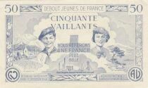 Frankreich 50 Vaillants - Girl & Boy - Traditional costume from Auvergne-Rh&ocirc;ne-Alpes - 1930-40