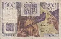 Frankreich 500 Francs - Chateaubriand - 04 - 09-1946 - Serial D.126 - P.129