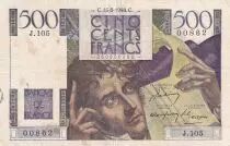Frankreich 500 Francs - Chateaubriand - 13-05-1948 - Serial J.105 - P.129