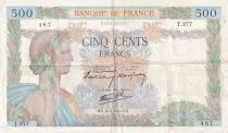 Frankreich 500 Francs - La Paix - 16-05-1940 - Serial T.277 - P.95