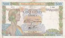 Frankreich 500 Francs - La Paix - 16-05-1940 - Serial Y.392 - P.95
