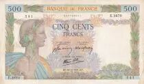 Frankreich 500 Francs - La Paix - 30-10-1941 - Serial E.3870 - P.95